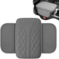 Car Center Console Cover with 2 Storage Bags, Leather Armrest Pad, Gray by Unknown