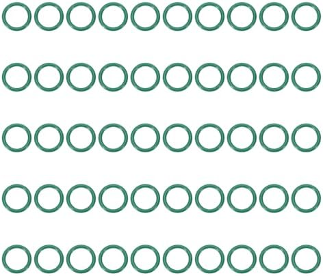 PATIKIL Fluorine Rubber O-Ring 11mm OD 8mm ID 1.5mm Width, 50Pcs Metric FKM Sealing Gasket Replacement for Seal Plumbing and Faucet Hose Machinery Plumbing Valves, Green by PATIKIL