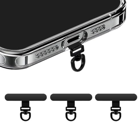 Yojaro 360° Rotating Stainless Steel Phone Tether Tab (3-Pack) - Universal for iPhone & Other Phones (Fits Wristbands/Necklaces/Crossbody Straps) by Yojaro
