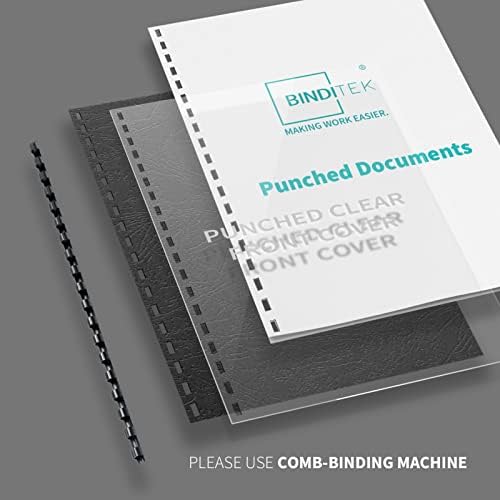 Binditek Plastic Binding Comb Spines, 1/4 Inch, 19 Ring, Black, 200 Pack - Image 5