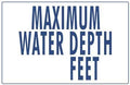 Pool Informational - Maximum Water Depth Sign Metal Sign 12 x 16 Inch Wall Decor for Indoor & Outdoor Use by OUGESEN