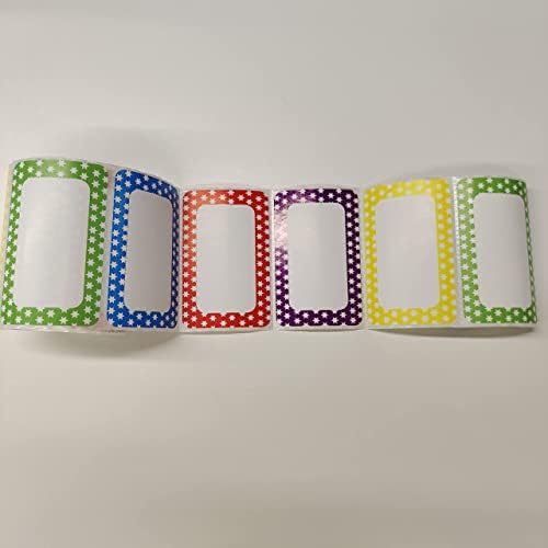 L Liked 250 Colors Star Name Tag Labels 3.5"x2.25" for School Office Home - Image 4