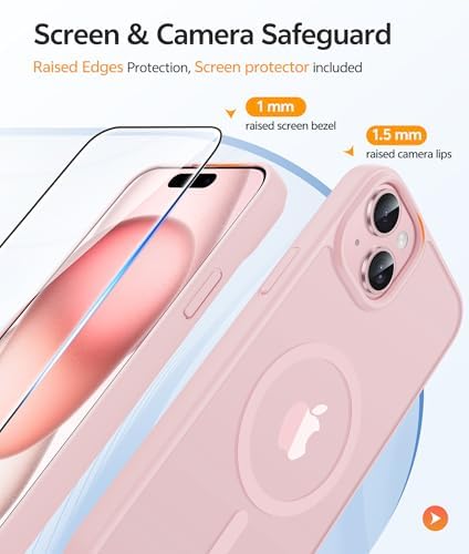 FNTCASE for iPhone 15/14/13 Case, Fit for Magsafe, Glass Screen Protector - Image 4