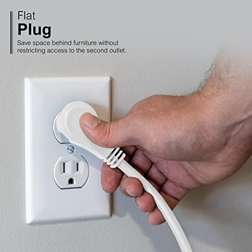 GE 3-Outlet Flat Extension Cord 25 Ft Grounded Extension Cord - Image 4