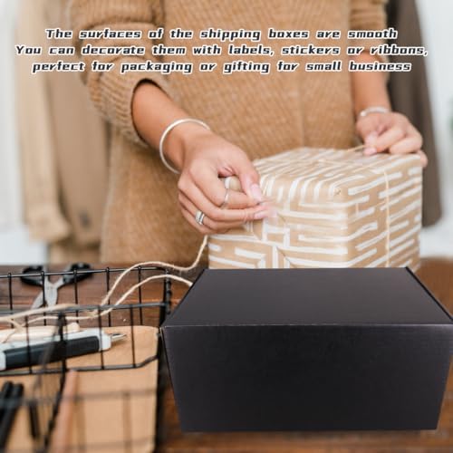 9"x6"x4"Shipping Boxes,10Pcs Black Corrugated Cardboard Boxes. - Image 4