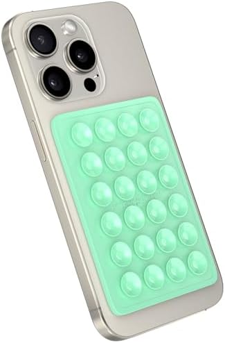 StickyGrippy Suction Phone Case Mount, Sillicon Adhesive Phone Accessory for iPhone and Android, Hands-Free Strong Grip Mirror Shower Phone Holder, Tiktok Videos and Selfies (Mint) by StickyGrippy