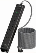 10ft Power Strip Surge Protector with 6 Outlets and 4 USB Ports by Addtam