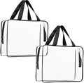 2Pcs Crystal Clear PVC Travel Toiletry Bag Kit for Women Men, Cosmetic Bags by ROYBENS