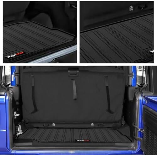 All Weather Floor Mats and Cargo Liner for 2018-2025 2026 Jeep Wrangler JL 2 Door Accessories TPE Rubber Mat Black (for 2018-2026 Jeep Wrangler JL 2 Door) - Image 4