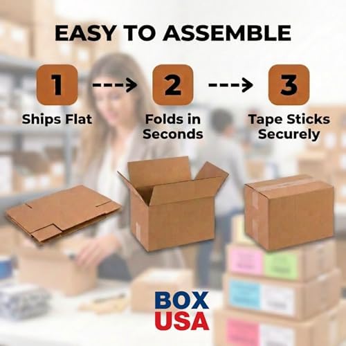 BOX USA Shipping Boxes Medium 12"L x 18"W x 4.5"H, 50-Pack, Corrugated Cardboard Box for Packing, Shipping and Storage - Image 4