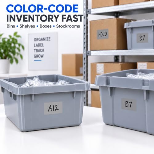 ChromaLabel Gray Rectangle Labels, 2 x 3 Inch, Writable Paper, 250/Box - Image 5