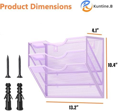 Kuntine.B Wall File Organizer Office Hanging Magazine Holder Wall File Organizer for Office Home - Image 2