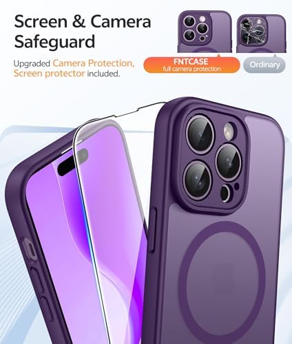 FNTCASE for iPhone 14 Pro Max Case, Fit for Magsafe, Glass Screen Protector - Image 4
