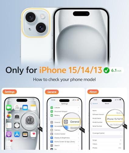 FNTCASE for iPhone 15/14/13 Case, Fit for Magsafe, Glass Screen Protector - Image 2