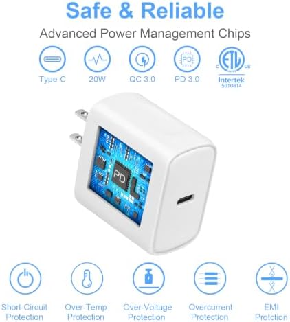 iPhone 14 13 12 Charger Fast Charging 20W USB C Wall Charger with 6FT Cable - Image 5