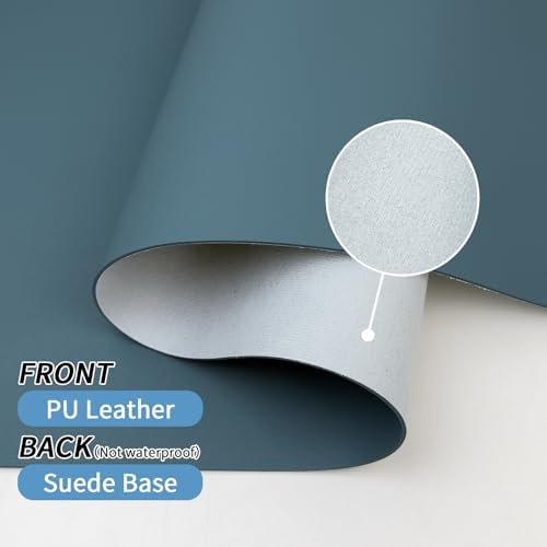 Bloss Light Blue Desk Mat 31.5x15.7, Desk Matt for Desktop, Waterproof Large Desk Mat, Computer Mat for Office/Home/Decor - Image 3