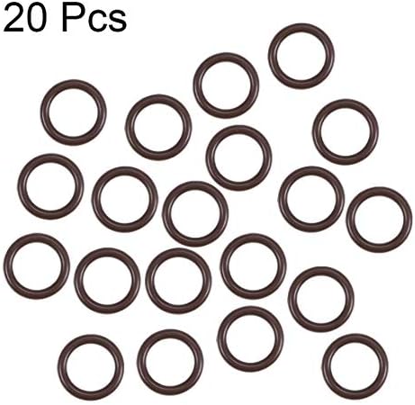 uxcell Fluorine Rubber O-Rings 10.5mm OD 7.5mm ID 1.5mm Width, Metric FKM Sealing Gasket, Pack of 20 - Image 2