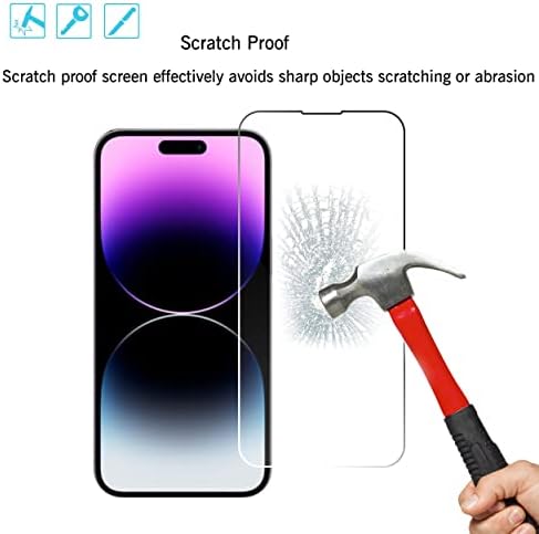 Ailun Screen Protector + Camera Lens Protector for iPhone 14 Pro, 3+3 Pack - Image 5