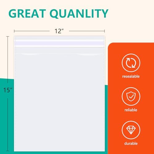 iMailer 1000 Pcs 12" x 15" Large Cellophane Bags - Image 2