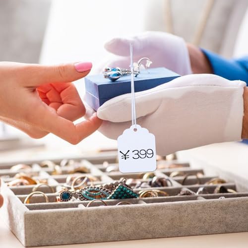 200 Pcs Price Tags with Elastic String 1.38×1.8 Inch White Gift Tags - Image 5