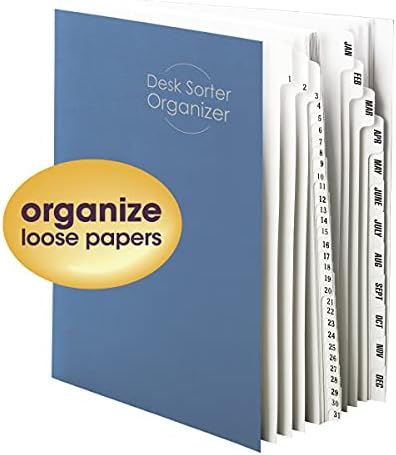 Smead Desk File/Sorter, Daily (1-31) and Monthly (Jan-Dec), 43 Dividers, Letter Size, Dark Blue (89235) (Pack of 10) - Image 2