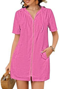 Bsubseach Terry Cloth Swim Cover Up Women Zipper Swimsuit Beach Robes by Bsubseach