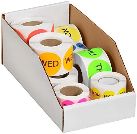 Tape Logic TLBINBWZ518 Open Top Bin Boxes, 5" x 18" x 4-1/2", White (Pack of 50) - Image 3