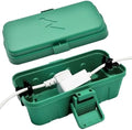 Hrensaw Small Weatherproof Electrical Connection Box(Inner 5.5 x 3 x 2.2inch),Outdoor Electrical Box,Waterproof Extension Cord Covers for Plug, Extension Cables, Holiday Lights,Green by Hrensaw