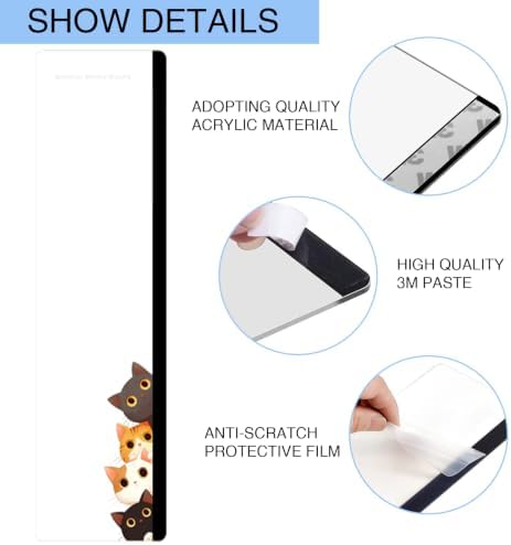 Office Desk Accessories 2pcs Multifunction Computer Monitor Memo Board - Transparent Computer Side Panel Memo Creative Monitor Side Panel Suitable for Office Home Desktop (Monitor Memo Board 13) - Image 3