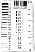 High Precision 1 Micron SEC Size Estimation Chart Transparency Defect Diameter Area Measure 1/5/10 Pieces Pack (5, 3) by ORBITRANSIT