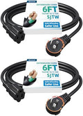 DEWENWILS 6FT 360° Rotating Flat Plug Extension Cord, 16/3 Gauge, 2 Pack by DEWENWILS