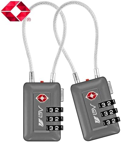TSA Accepted Luggage Travel Lock, Set-Your-Own Combination Lock for School Gym Locker, Luggage Suitcase Baggage Locks, Filing Cabinets, Toolbox, Case (Slate Gray, 2 Pack) - Image 2