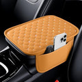 SINGARO Center Console Arm Rest Cover for Car, Middle Console Armrest Storage Box Cover, Interior Car Accessories for Women and Man Gifts Interior Sets (Orange) by SINGARO