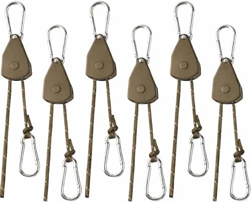 13ft Rope Rollers 6 Pcs Ratchet Straps Rope Tie Down Cam Jam 1/8in by KOVKCOVB