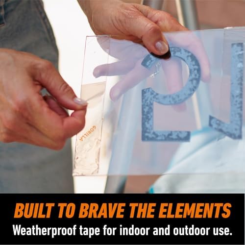 GORILLA Invisible Hold Mounting Tape, Holds Up to 15 lbs, Clear, 1" x 60", (Pack of 6) - Image 6