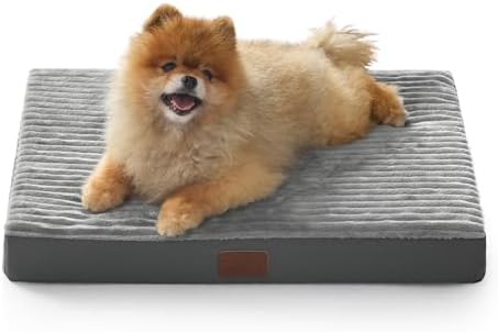 Bedsure ComfyFleece Small Dog Bed with Washable Cover, 23x17 Cat Puppy Bed by BEDSURE