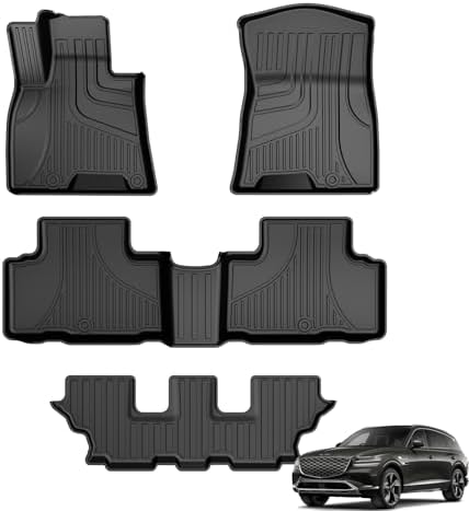 IKABEVEM Floor Mats for 2021-2026 Genesis GV80 7 Seats (Not for Coupe) by IKABEVEM