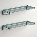 2 Pack 18" x 60" Green Epoxy Wire Wall Mount Shelf, Universal NSF Heavy Duty Wall Storage Rack, Floating Wall Mount Rack by Zedfire