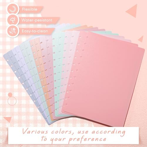 Fuutreo 8 Set Discbound Notebook Cover and Disc Set, Cute Color - Image 3