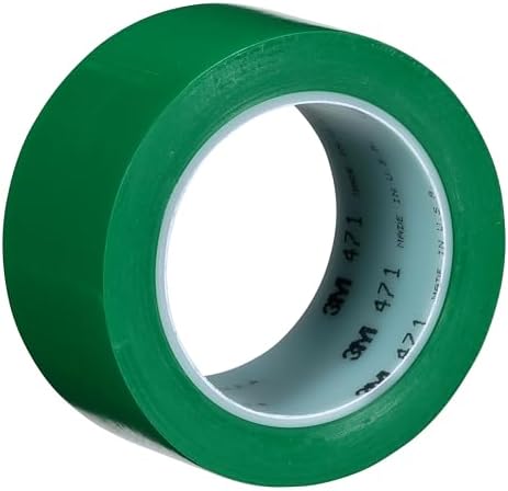3M Vinyl Tape 471, 2 in x 36 yd, Green, 1 Roll, Green Floor Tape by 3MIndustrial