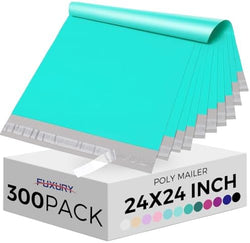 Fuxury Large Poly Mailers 24x24" 300Pcs,Shipping Bags for Clothes,Teal by Fuxury