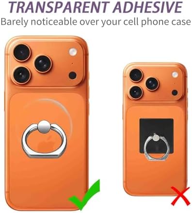 4 Pack Jsoerpay Cell Phone Ring Holder, 2 Silver+2 Rose Gold - Image 2