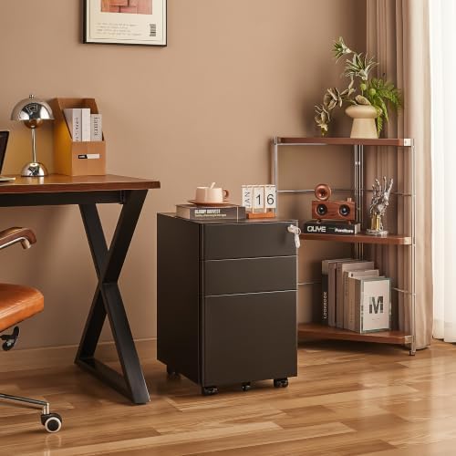 Guizeeopo Fully Assembled 3 Drawer Filing Cabinets for Home Office - Image 2