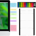 Office Desk Accessories 2pcs Computer Message Board Monitor Memo Board Office Supplies for Women Men Computer Sticky Note Holder with Functional Areas for Office Home Work Desk by edooi