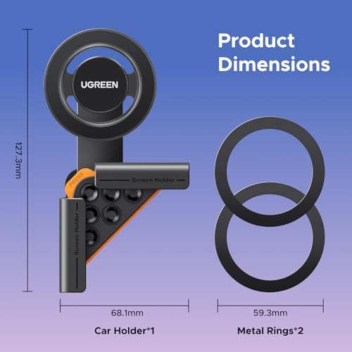 UGREEN Tesla Phone Mount with Strongest Magnet Power, Fully Adjustable View - Image 7