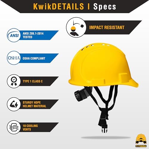 KwikSafety - Charlotte, NC - Hard Hats [Full Brim, Cap Style, Climbing Style] Type 1, Class C ANSI OSHA - Image 4