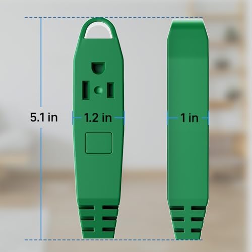 K KASONIC 12 FT 3 Outlet Extension Cord, 16/3 SJTW Grounded Cord, Green - Image 7