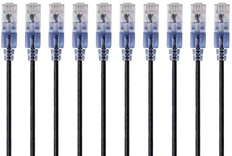 Monoprice Cat6A Ethernet Patch Cable - 7 Feet - Green (10 Pack) Snagless RJ45 550Mhz UTP Pure Bare Copper Wire 10G 30AWG - SlimRun Series - Image 3