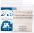 20" X 24" (100 Count) Self-Seal Clear Poly Bags With Suffocation Warning by SpartanIndustrial