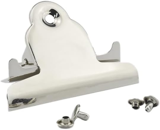 HAHIYO 2.95 Inches Metal Silver Clipboard Clips Butterfly-Shaped Clipboard by HAHIYO
